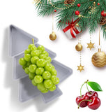 Kitchen Tray Christmas Tree Shaped Fruit Platter Creative Plates Storage Box Dried Fruit Snack Plates Divided Candy Dessert Plate Container