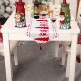 Home Decor Christmas Elk Snowman Table Runner Merry Christmas Decorations