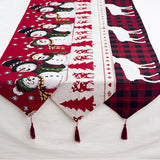 Home Decor Christmas Elk Snowman Table Runner Merry Christmas Decorations