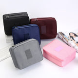 Travel Portable Cosmetic Bag Waterproof Divider Multi-grid Pockets Toiletry Bags Travel Storage Handbags Women Make Up Bag