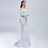 Fashion Gown Princess Sequence Evening Festive  Party Wear Dress