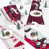 Home Decor Christmas Elk Snowman Table Runner Merry Christmas Decorations