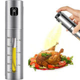 Kitchen Oil Spray Can Household Kitchen Supplies Artifact Stainless Steel Oil Injection Bottle Spice Bottle Spray Press Type Barbecue Oil Bottle Kitchen Gadgets