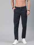 Slim Fit Men Dark Blue Trousers