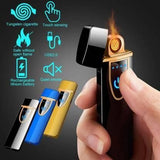 Kitchen Touch Lighter Waterproof Rechargeable Electric Lighter Battery Indication Touch Screen Sensor Lighter