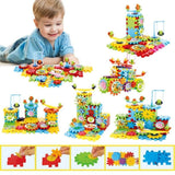 Kids Battery Operated 81pcs Rotating Building Blocks with Gears for STEM Learning Toys/Gifts