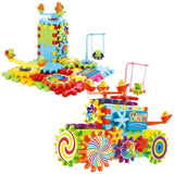 Kids Battery Operated 81pcs Rotating Building Blocks with Gears for STEM Learning Toys/Gifts