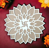 Home Reusable Wooden Base and Rangoli Template Mat