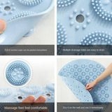 Home Shower Accessories Bathroom Mat- Silicone Non Slip Round Bathroom Mat/ Anti-Slip Safe Bath Essential