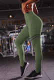 Fitness Fashion High waist solid color cross-border striped stretch yoga pants fitness bottoming nine points trousers