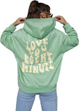 Fashion Pullover Every Thing Will Be Okay Creative Letter Hoody Female Casual Pocket Hoodie Fashion Loose Clothes Warm Comfortable Pullover