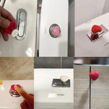 Home Shower Accessories Toilet Press Button Heart Shape (Pack of 4)