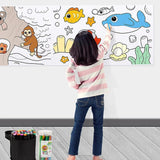 Kids Reusable Doodle Art Roll - Underwater Theme (2 meters) Sketching/Painting