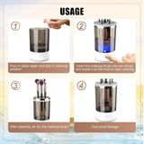 Electric Make Up Brush Cleaner,Electric Brush Cleaner, USB Rechargeable Automatic Deep Cosmetic Cleaning Device