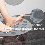 Home Shower Accessories Bathroom Mat- Silicone Non Slip Round Bathroom Mat/ Anti-Slip Safe Bath Essential