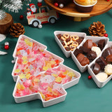 Kitchen Tray Christmas Tree Shaped Fruit Platter Creative Plates Storage Box Dried Fruit Snack Plates Divided Candy Dessert Plate Container