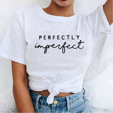 Fashion T-Shirt Perfect Imperfect Cross-border Women's Short-sleeved T-shirt Comfy