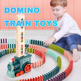 Kids Toys Domino Train Toys Baby Toys Car Puzzle Automatic Release Licensing Electric Building Blocks Train Toy