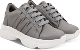 Comfortable and Stylish Chunky Sole Walking Shoes For Women Grey