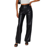 Fashion Wear Fancy Women's High Elastic PU Leather Pants Leggings