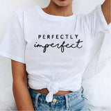 Fashion T-Shirt Perfect Imperfect Cross-border Women's Short-sleeved T-shirt Comfy