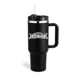 Best Flask 40 Oz Tumbler With Handle Straw Insulated, Stainless Steel Spill Proof Vacuum Coffee Cup Tumbler With Lid Tapered Mug Gifts For Valentine Lover Suitable For Car Gym Office Travel