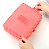 Travel Portable Cosmetic Bag Waterproof Divider Multi-grid Pockets Toiletry Bags Travel Storage Handbags Women Make Up Bag