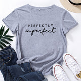 Fashion T-Shirt Perfect Imperfect Cross-border Women's Short-sleeved T-shirt Comfy