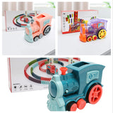 Kids Toys Domino Train Toys Baby Toys Car Puzzle Automatic Release Licensing Electric Building Blocks Train Toy