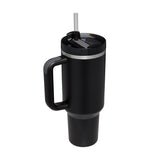 Best Flask 40 Oz Tumbler With Handle Straw Insulated, Stainless Steel Spill Proof Vacuum Coffee Cup Tumbler With Lid Tapered Mug Gifts For Valentine Lover Suitable For Car Gym Office Travel