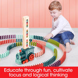 Kids Toys Domino Train Toys Baby Toys Car Puzzle Automatic Release Licensing Electric Building Blocks Train Toy